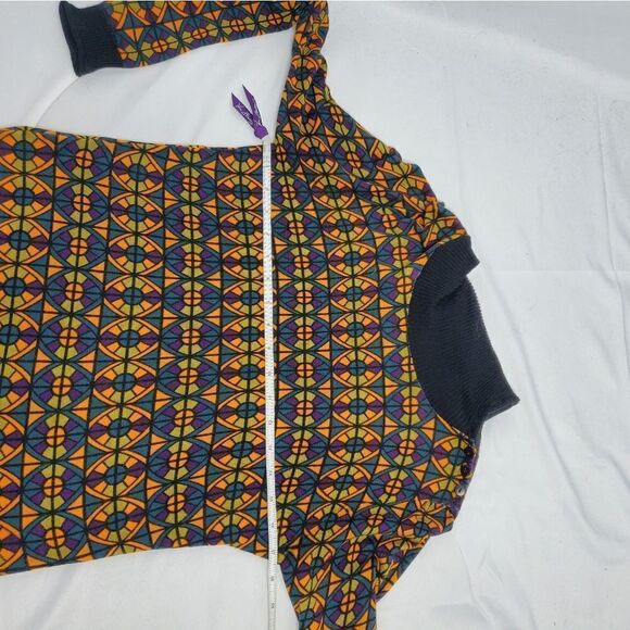 NICOLE MILLER sweater dress long sleeve mock neck geometric S - Picture 8 of 10